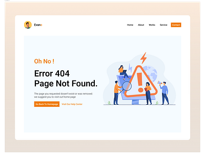 404 Error Page graphic design logo ui