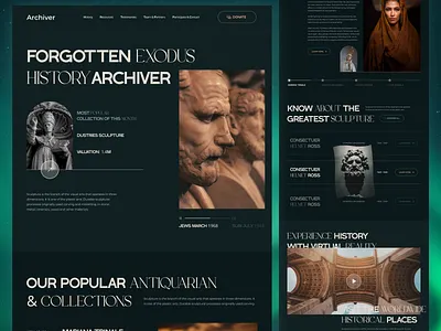 History collection modern trending interior agency website agency architecture art business clean corporate design ecommerce education gallery interior landing page modern museum portfolio real estate trending ui design web design website