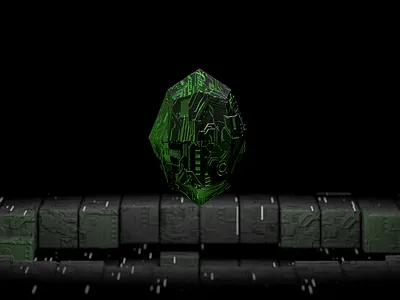 Sci-Fi cube -Blender 3d b3d blender icon illustration ui