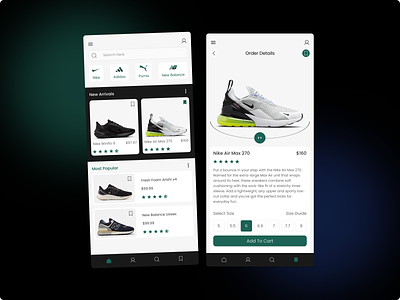 Shoes Shop adidas app branding design e-ccomerce new balance nike puma shoes shop ui ux