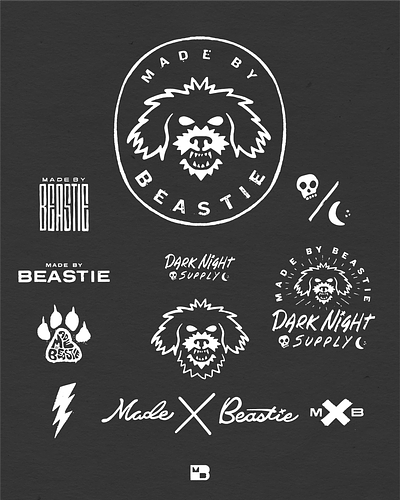 Made X Beastie branding lockups logo madexbeastie