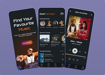 Music Player branding design graphic design ui user interface