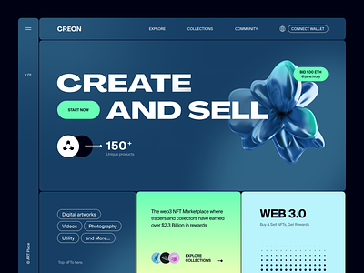 Creon Website design interface product service startup ui ux web website