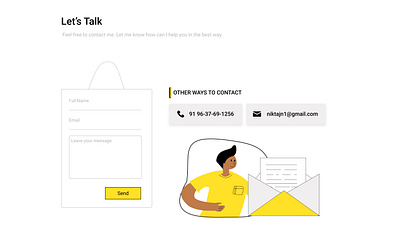 UI/UX Contact Section branding design graphic design illustration illustrator logo ui ux