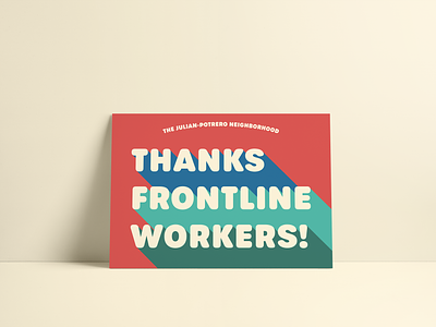 Thanks Frontline Workers! Lawn Signage bold colorful coronavirus covid covid 19 design graphic design illustration lawn sign lawn signage lockdown minimal signage type typography