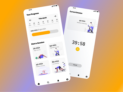 Daily UI #41 - Workout Tracker dailyui design designers dribble ui uiux ux