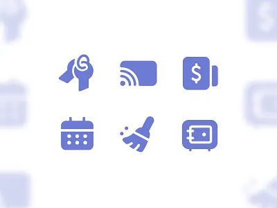 Profile & pricing glyphs broom calendar clean date dollar glyph icons icons set keys price pricing safe security stream strongbox tariff ui elements vector