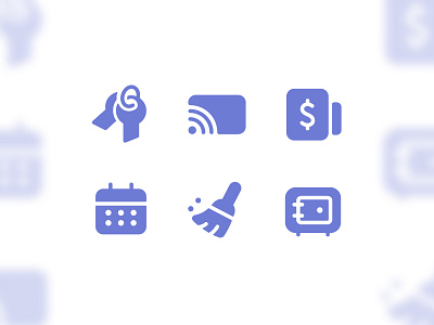 Profile & pricing glyphs broom calendar clean date dollar glyph icons icons set keys price pricing safe security stream strongbox tariff ui elements vector