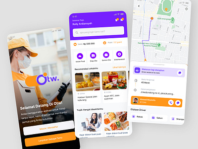 OTW - Mobile App Design app branding design food delivery graphic design mobile app ui ux