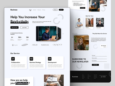 Businezz - Web Design for Business branding graphic design simple design ui web design