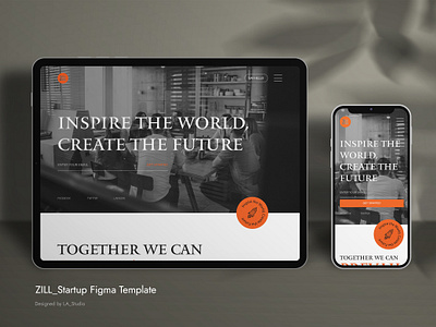 ZILL Startup Figma Template agency branding business creative figma landing page startup ui uikits ux web design