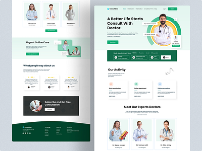 Telemedicine- Landing Page design design landing page medical medical web design medical website ui online doctor online doctor ui online doctor website telemedecine telemedicine landing page telemedicine ui ui uiux ux web design website