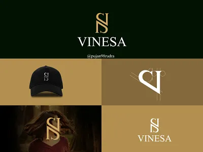 VINESA LOGO DESIGN beauty logo boutique logo brand design branding creative design custom logo design fashion logo illustration logo design minimalist logo modern logo professional logo pujan98 spa logo