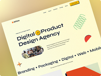 Digital Agency Landing Page creative agency landing page landingpage portfolio template design ux visual design web design website design