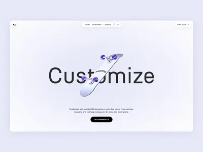 Customize Design 3d 3d illustrations 3d mockups brand identity branding branding mockups clothing mockups graphic design landing page motion graphics skateboard ui