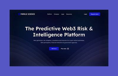 Landing Page Redesign - Web3 Risk Platform design product ui uidesign