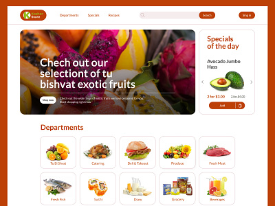 Grocery e-commerce design concept design e commerce food store ui uiux ux