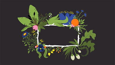 Floral & Greens illustration vector