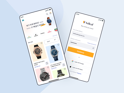 Wrist Watch E-commerce App android app application business design digital digitalproduct e commerce ecom ecommerce ios login product signup ui ux watch wrist