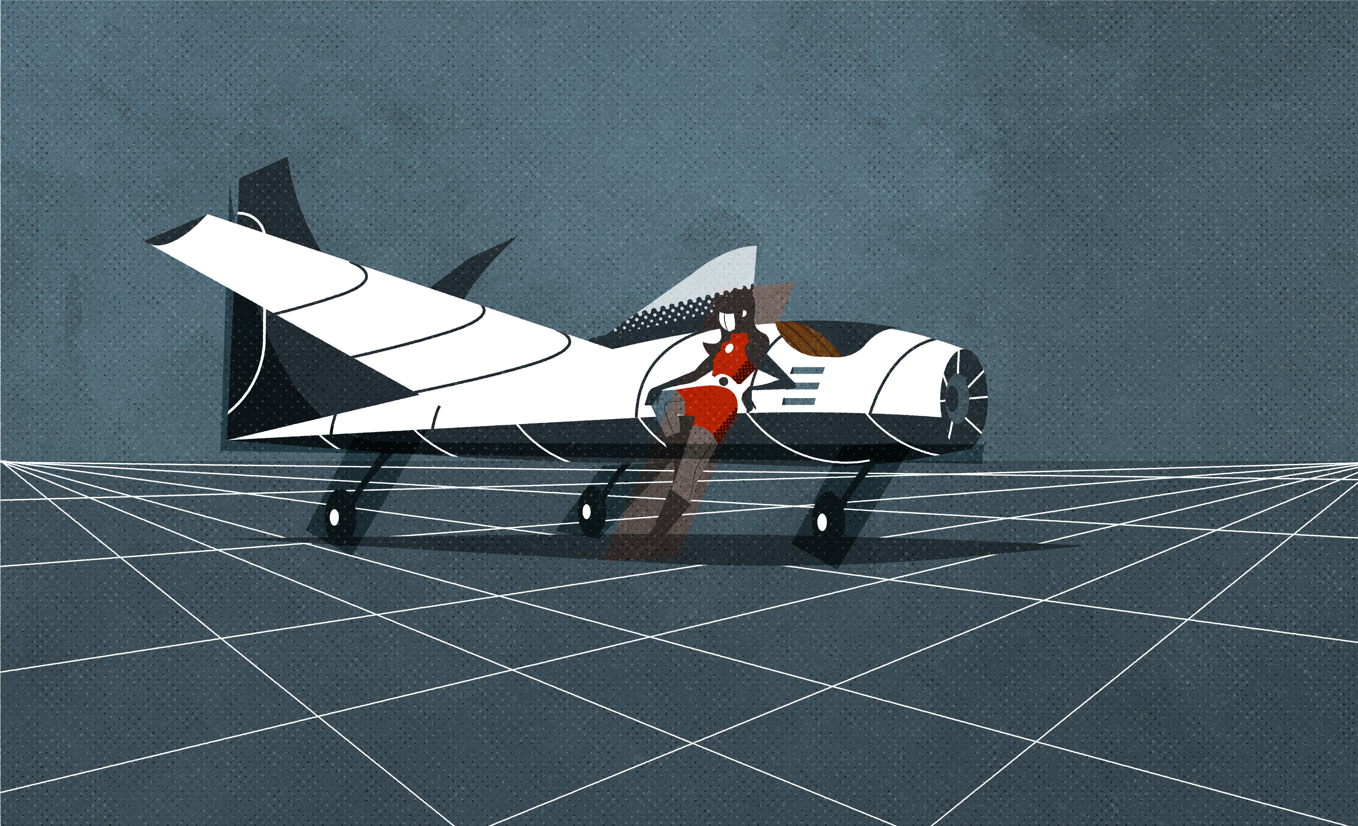 Robot lady pilot cartoon cartoon modern design futuristic illustration illustrator mid century modern minimalist modern retro texture vector