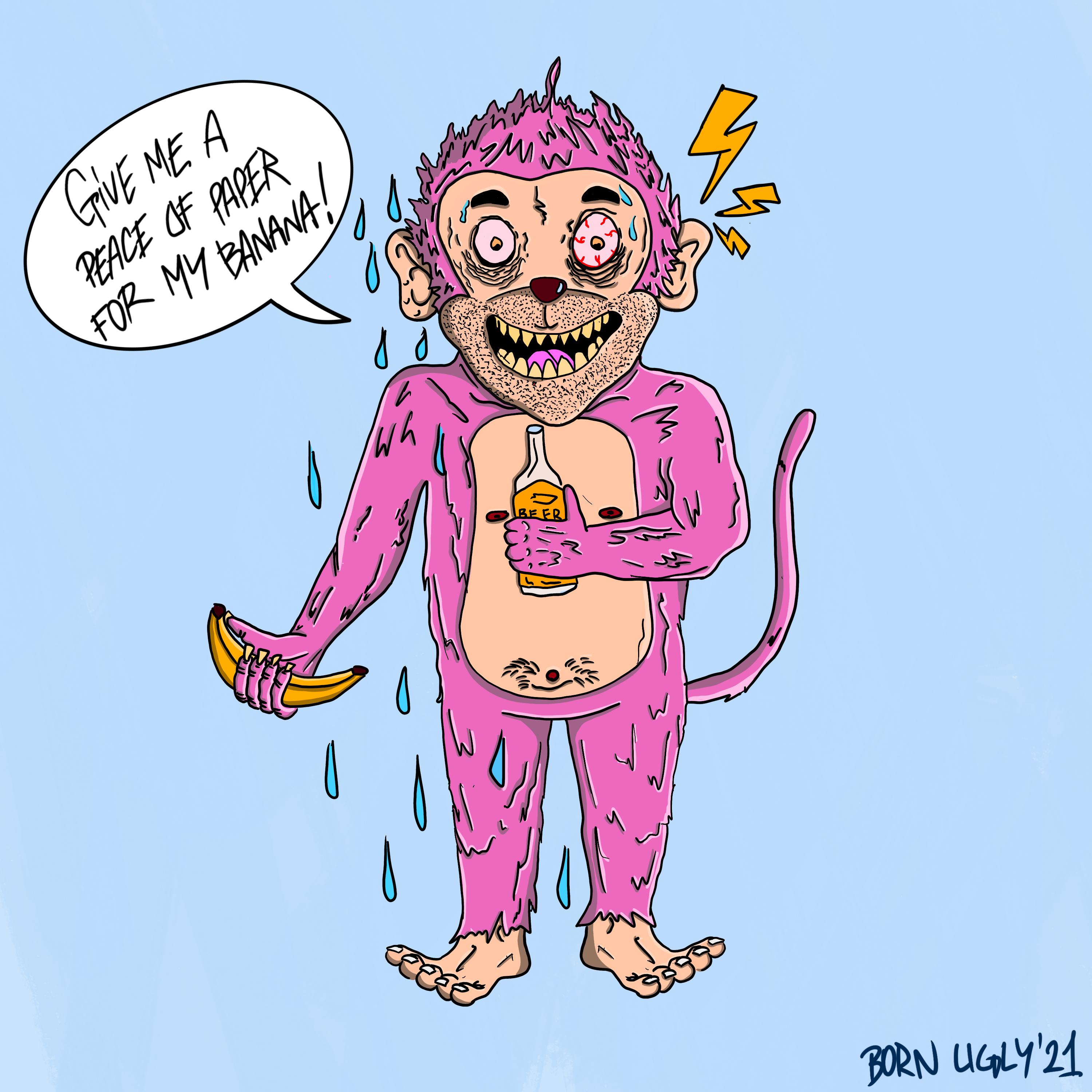 Monkey character. character character design design graphic design illustration print