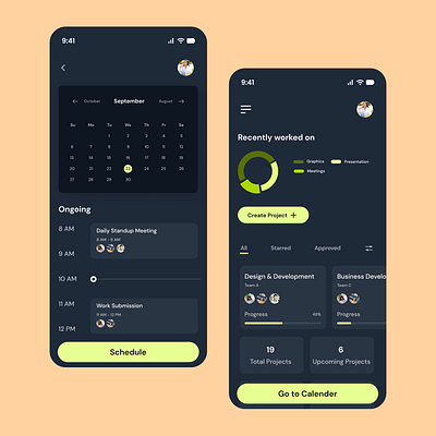 Task Management UI branding design management task ui ux