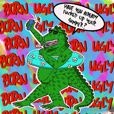 Party Dino. character character design design illustration logo print illustration