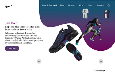 Nike landing page branding graphic design logo motion graphics ui user experience user interface ux