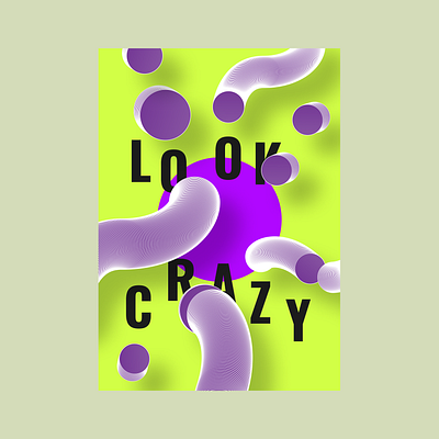 Dare to LOOK CRAZY art branding design fur effect graphic design illustration illustrator logo typography