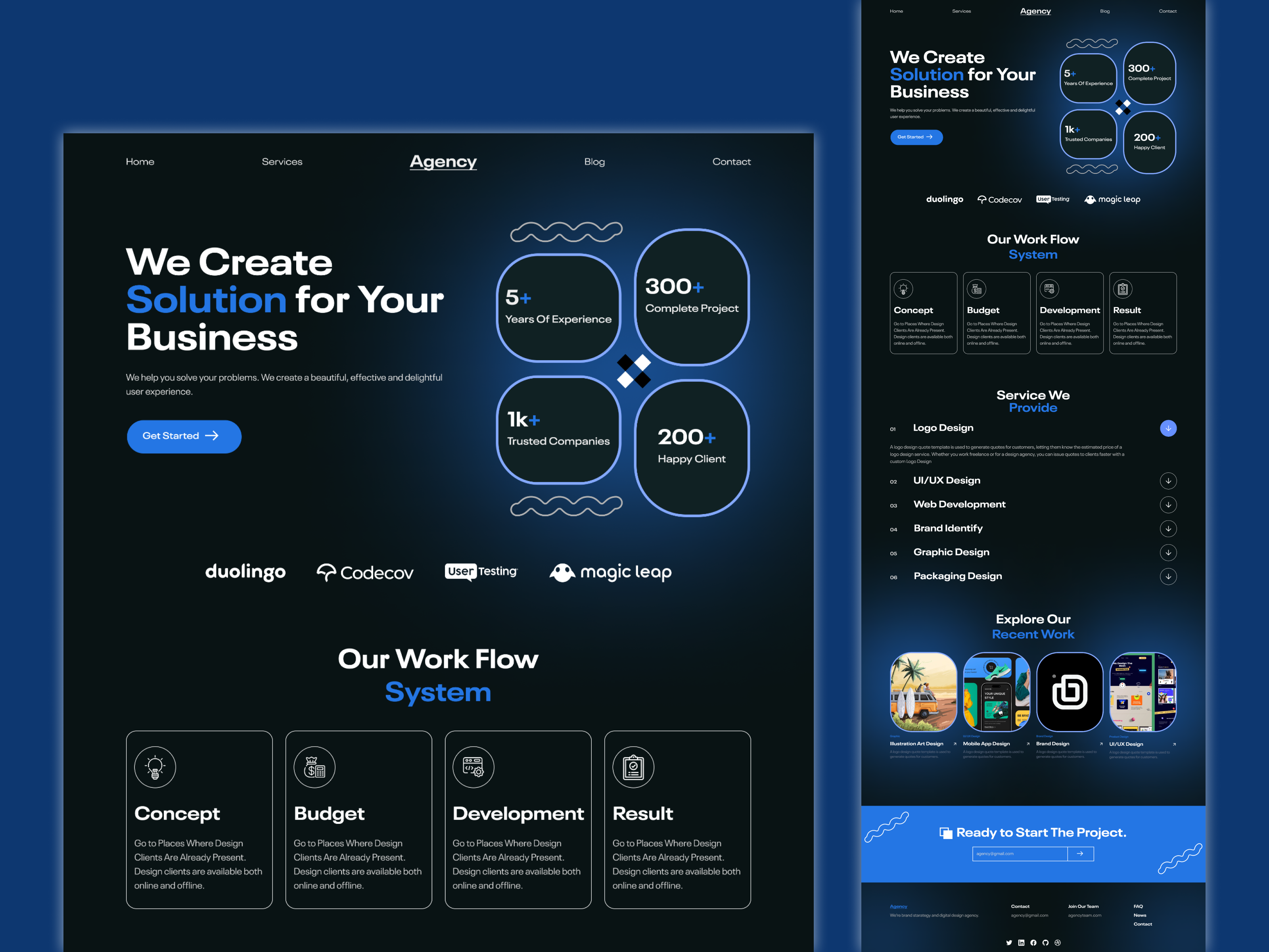 Agency Website Landing Page 3d agency website animation app branding design graphic design illustration logo motion graphics typography ui user experi user interface ux vector