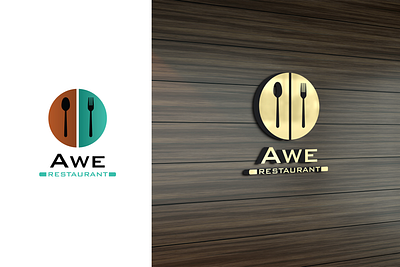 AWE Restaurant branding design graphic design icon illustration logo logo design typography vector