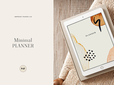 Undated Digital Minimal PLANNER app branding design graphic design illustration logo typography ui ux vector