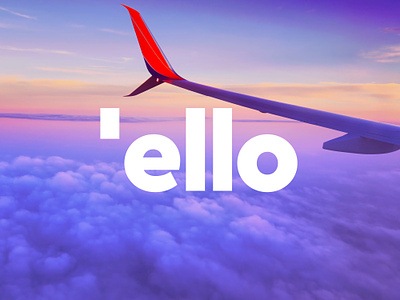 ello wordmark, online booking tool for corporate travel ai airplane app artificial intelligence blockchain booking branding ello future hello hotel logo minimalist online reservation smart logo tech travel wordmark