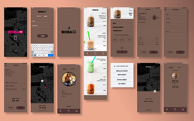 BobaTea app design ui