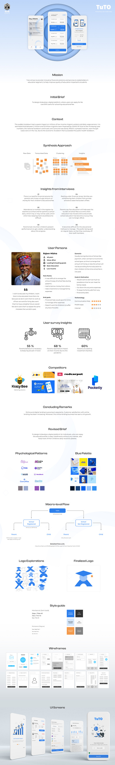 TuTO - Fee management made easy app branding design emi graphic design illustration loan logo school typography ui ux vector