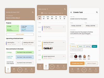The mobile application for task management application contest design figma mobile mobileapp mobileapplication taskapp taskmanagement ui ui design