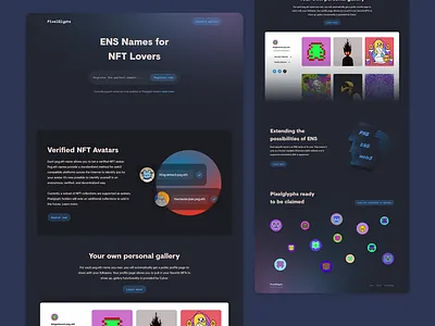 Web3 NFT Landing Page blockchain crypto landing page nft web design web3