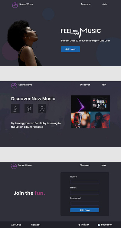 Music branding design graphic design web