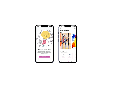 The Art Scene art art displays art platform connect design explorations minimal mobile app mobile design share ui ux