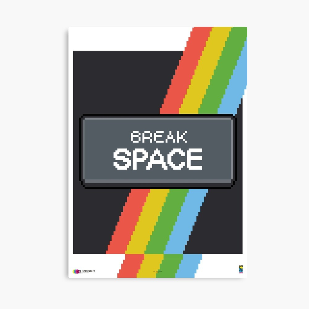 Breaking space graphic design pixelart poster print zxspectrum