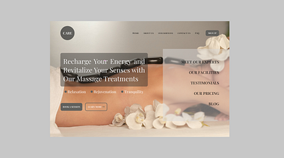 A SPA COMPANY LANDING PAGE (LIGHT BACKGROUND) app branding dailyui design graphic design illustration logo ui ux vector