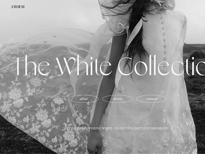 ERDEM'S White Collection | Landing Page design ui webdesign