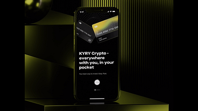 KYRY Crypto 3d animation app bitcoin blender branding crypto cryptocurrency design ethereum finance mobile motion graphics render ui