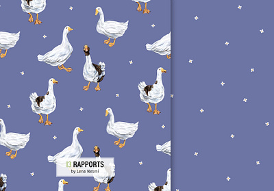 Pattern with funny geese. birds fabric print geese illustration kids illustration print seamless pattern stoff design surface pattern textile design