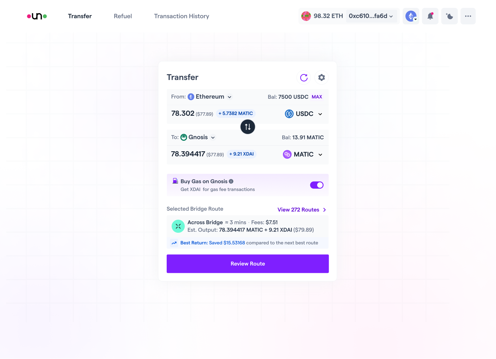 Bungee Bridge Transfer blockchain bridge cross chain crypto defi transfer web3