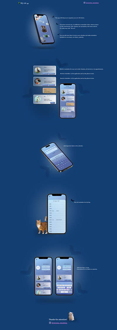 Mobile Application app appdesign applecation calendar cats design mobile ux ui