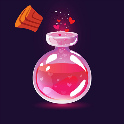 Love potion design graphic design illustration