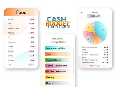 Cash calculator dailyui design graphic design