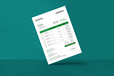 Invoice Design billboard brand identity branding business clean company corporate graphic design invoice invoice template modern