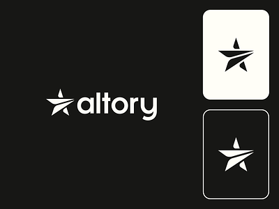 Altory Logo Design - Star / Arrow / Dynamic / Motion arrow boutique clothing custom design designer dynamic ecommerce fashion flat icon logo logodesign logotype modern simple star streetwear symbol vogue